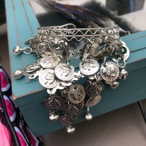 Silver jingle bracelet
